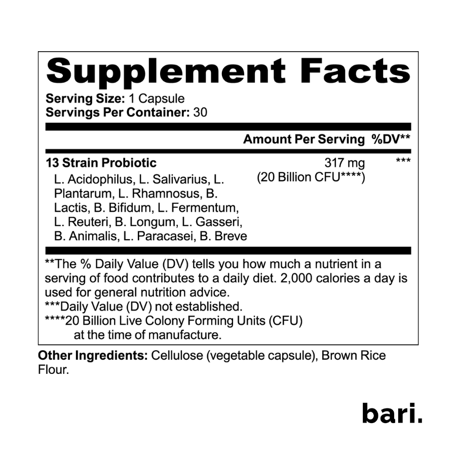 Probiotic 20B CFU | Digestion, Immunity & Lean Aesthetic Support