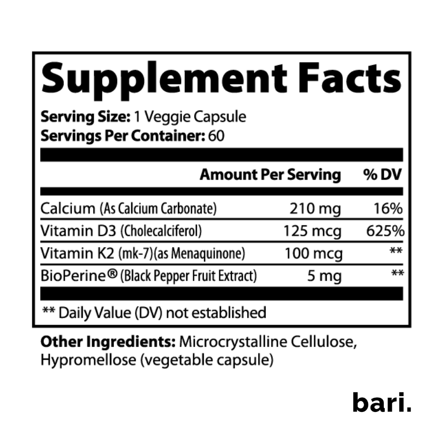 D3 + K2 Complex | Bone, Heart & Testosterone Support