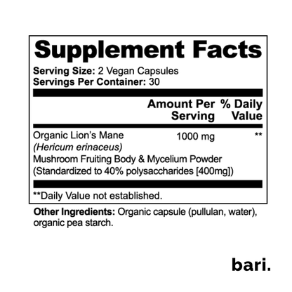 Lion’s Mane Mushroom | Clean Mental Clarity & Brain Recovery